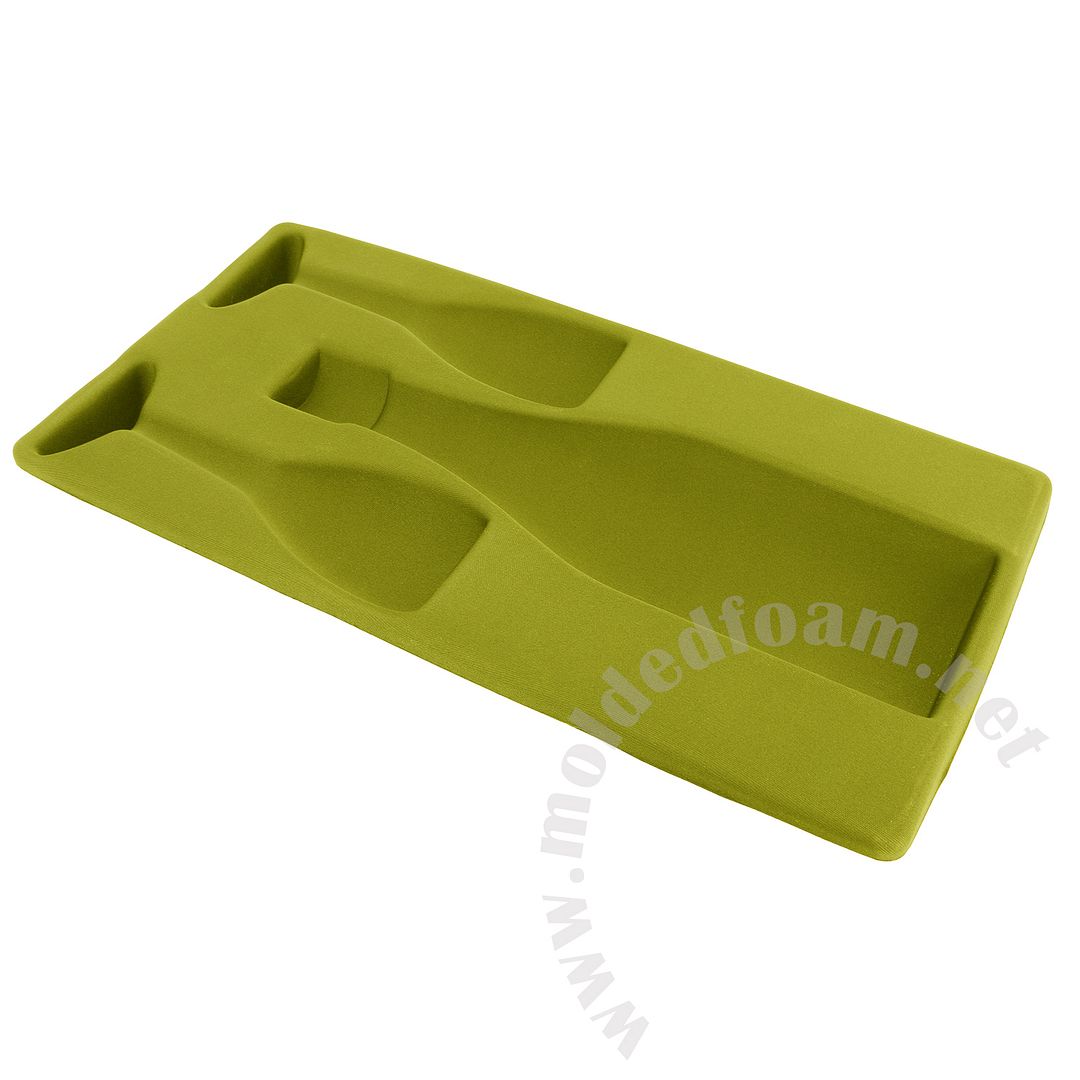 Thermoformed molded EVA Tray for champagne travel case