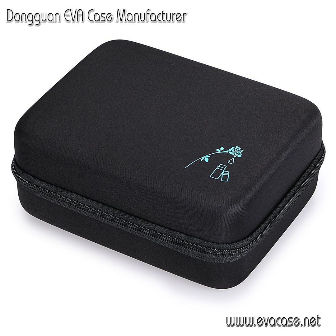 Cheap Black EVA case for Essential Oil with green logo