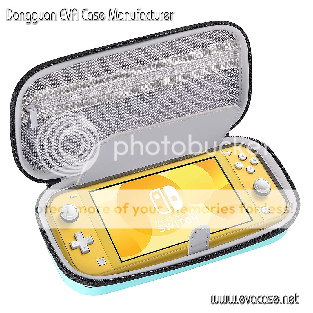 Heat formed 3ds game card case with zippered mesh pocket