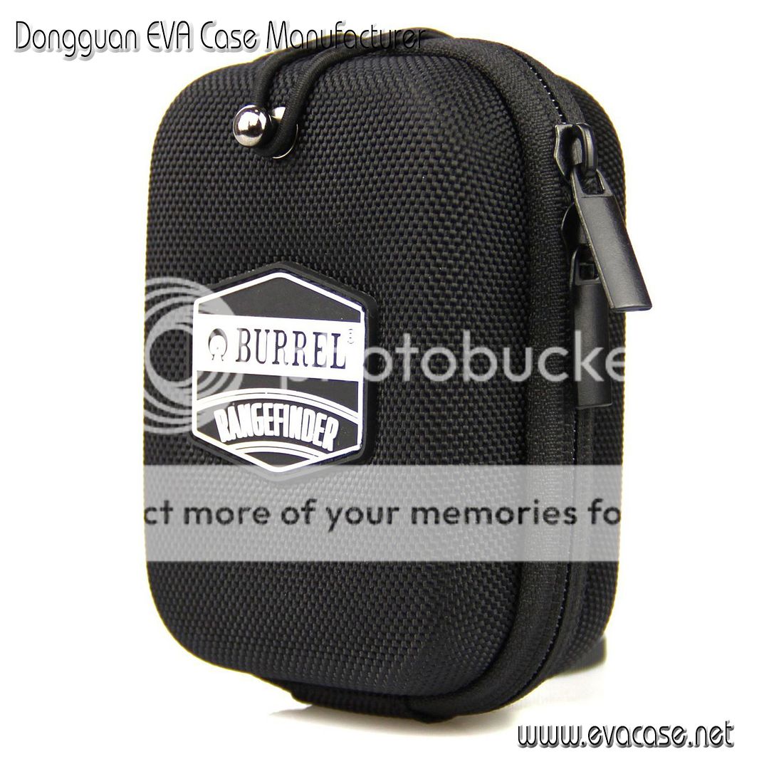 Custom EVA case for golf rangefinder with black waist clip various fabric colors