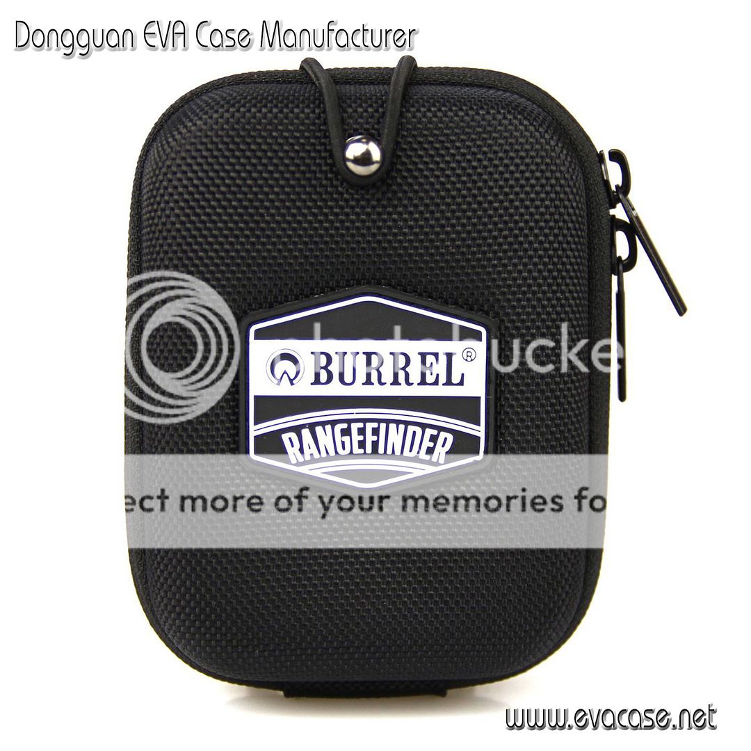 Custom EVA case for golf rangefinder with black waist clip various fabric colors