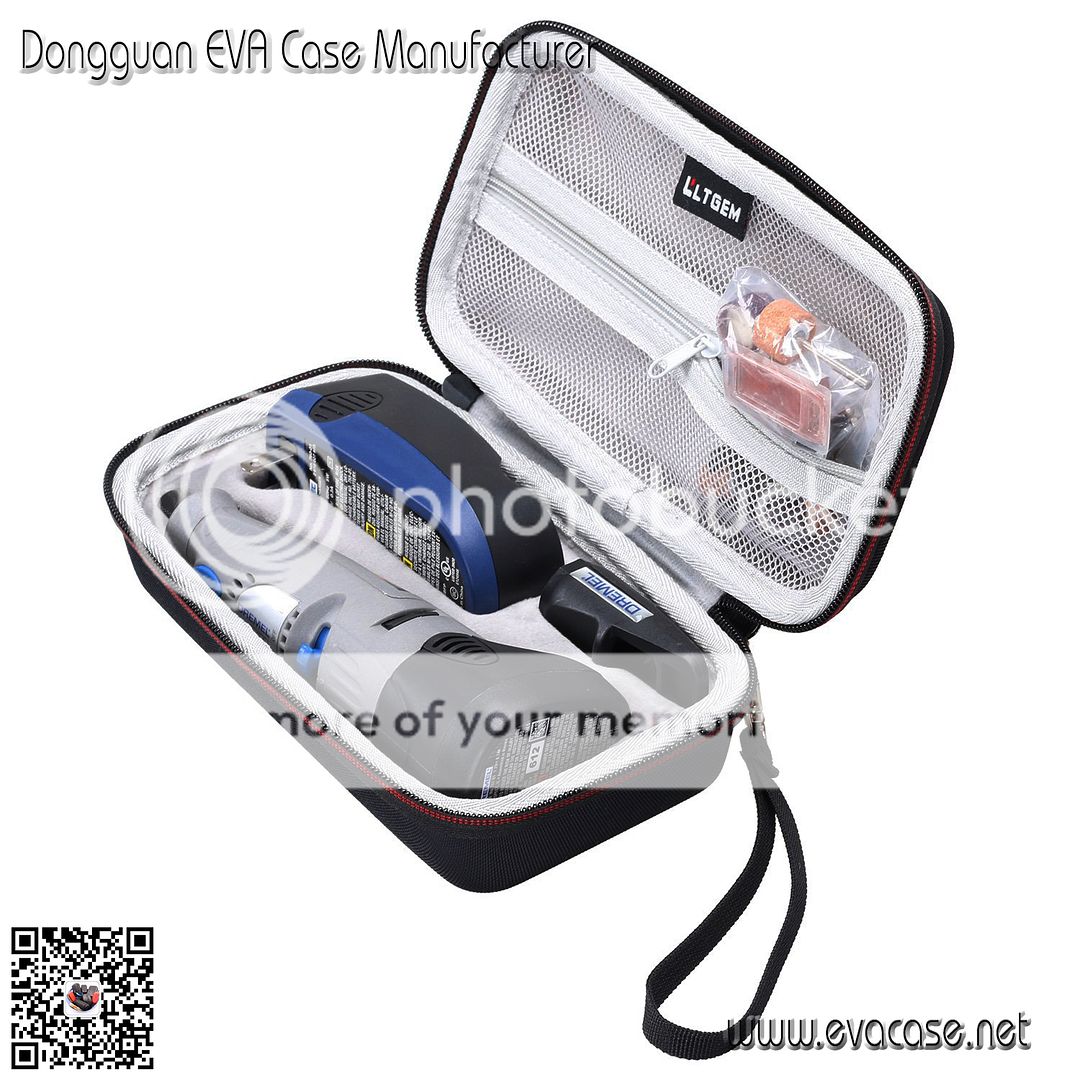 Cordless Rotary Tool Kit carrying case with zipper pocket