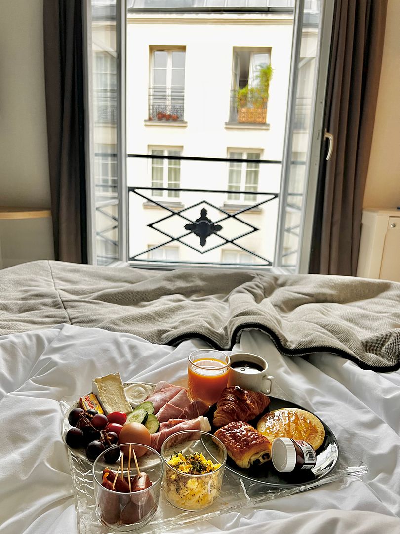 hotel bastille paris breakfast in bed