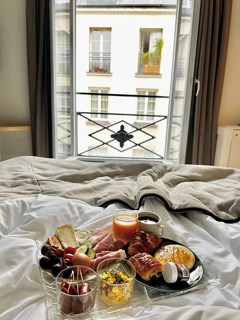 hotel bastille paris breakfast in bed