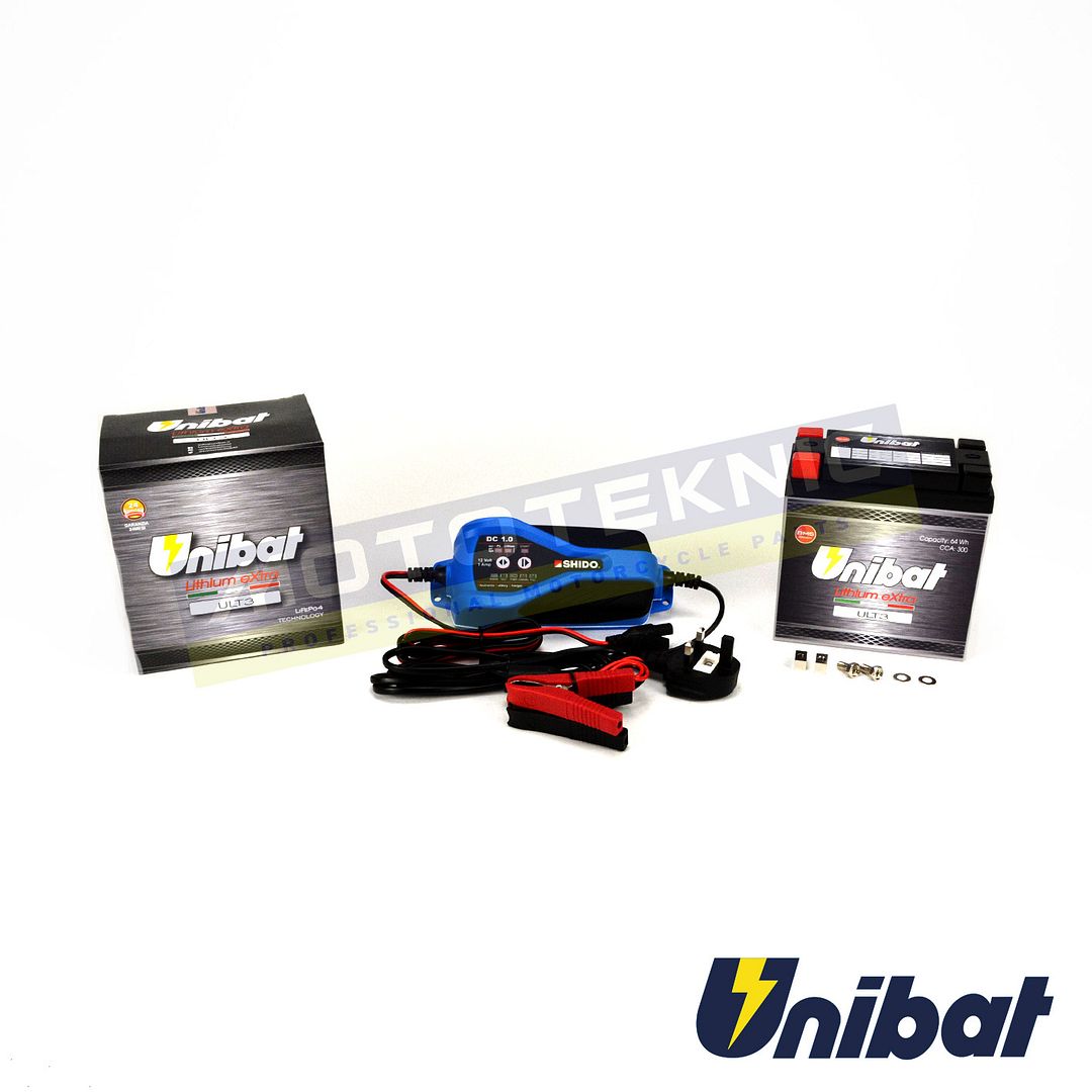３IN１POWER TRAINER Unibat ULT3 Lithium Battery and Charger to fit Kawasaki ZX 1000
