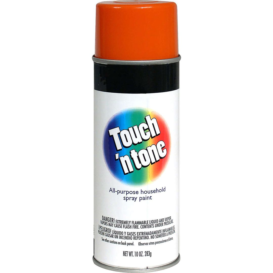 Rust-Oleum Touch N Tone Gloss Orange Spray Paint 10 oz