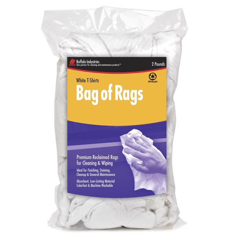 WIPING RAGS WHITE 2LB