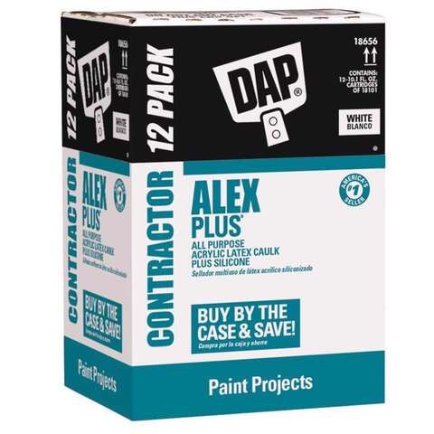 DAP Alex Plus White Siliconized Acrylic Latex All Purpose Caulk 10.1 oz