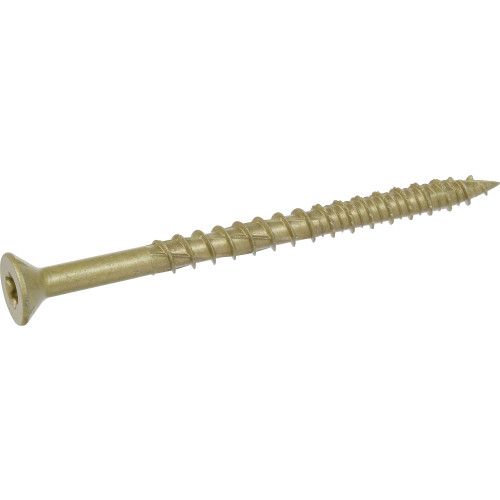 POWER PRO ONE FLAT-HEAD BRONZE EXTERIOR MULTI-MATERIAL SCREWS (1/4" X 3-1/2") - 10 PC