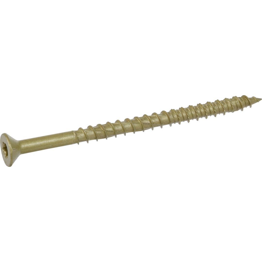 POWER PRO ONE FLAT-HEAD BRONZE EXTERIOR MULTI-MATERIAL SCREWS (1/4" X 4") - 8 PC