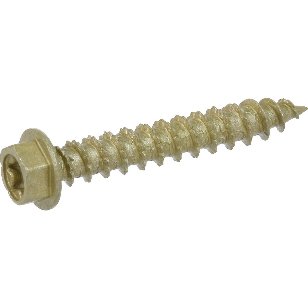 POWER PRO ONE HEX WASHER-HEAD BRONZE EXTERIOR MULTI-MATERIAL SCREWS (#10 X 1-1/4") - 1LB BOX