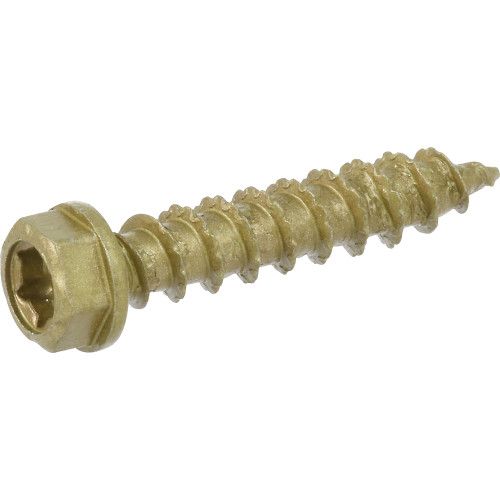 POWER PRO ONE HEX WASHER-HEAD BRONZE EXTERIOR MULTI-MATERIAL SCREWS (1/4" X 1-1/4") - 1LB BOX