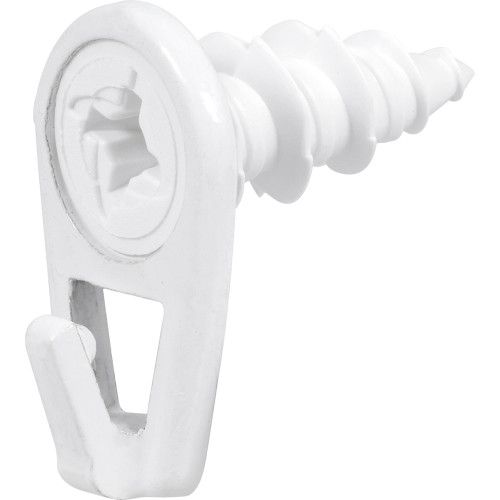 HILLMAN SMALL SELF-DRILLING WALL DRILLER PICTURE HANGER WHITE (35LB) 4 PACK