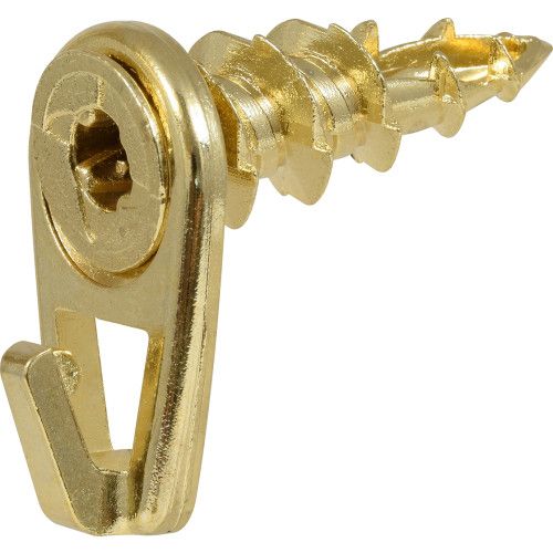 HILLMAN LARGE SELF-DRILLING WALL DRILLER PICTURE HANGER BRASS (50LB) CARDED