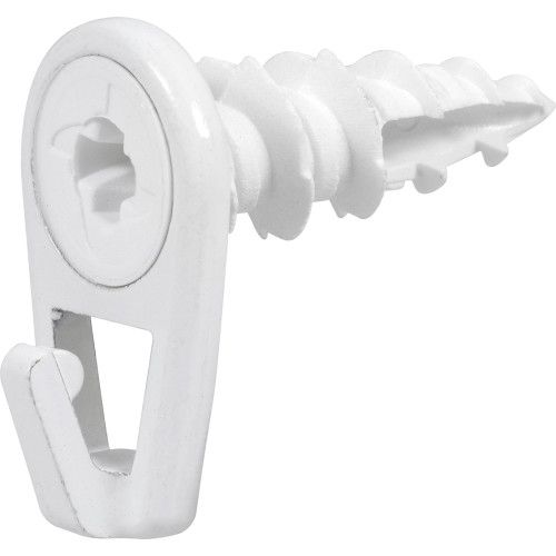 HILLMAN SMALL SELF-DRILLING WALL DRILLER PICTURE HANGER WHITE (50LB) 2 PACK