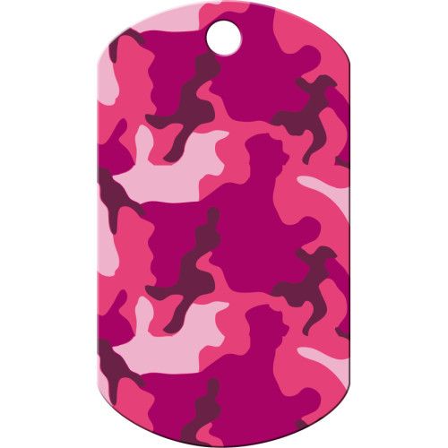 PINK CAMO LARGE MILITARY ID QUICK-TAG