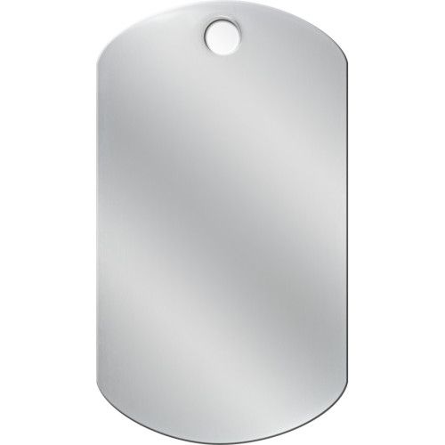 CHROME LARGE MILITARY ID QUICK-TAG