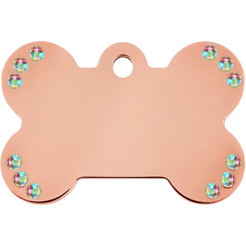 ROSE GOLD WITH AURORA CRYSTALS LARGE BONE QUICK-TAG 5 PACK