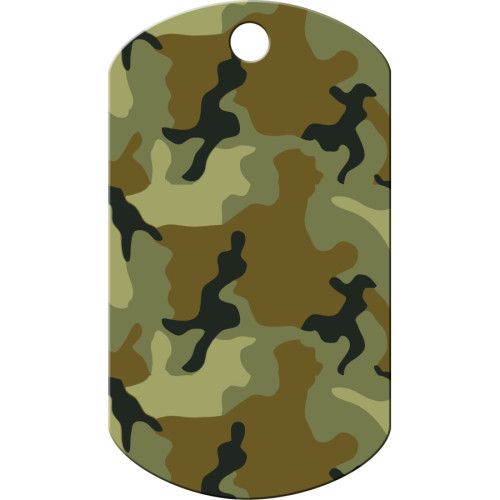 GREEN CAMO LARGE MILITARY ID QUICK-TAG 5 PACK
