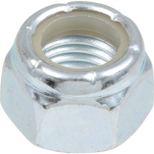 ZINC-PLATED NYLON INSERT STOP NUTS (#10-32) - 100 PC