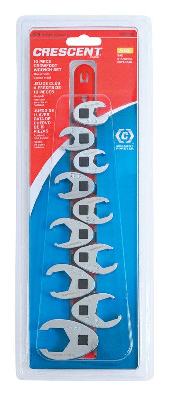 WRENCH CROWFOOT 10PC SAE