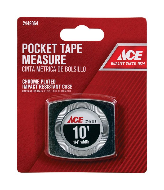 TAPE RULE 1/4"X10CHRM