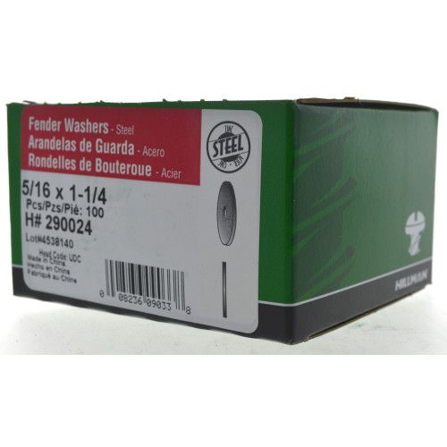 ZINC FENDER WASHERS (5/16" X 1-1/4") - 100 PC