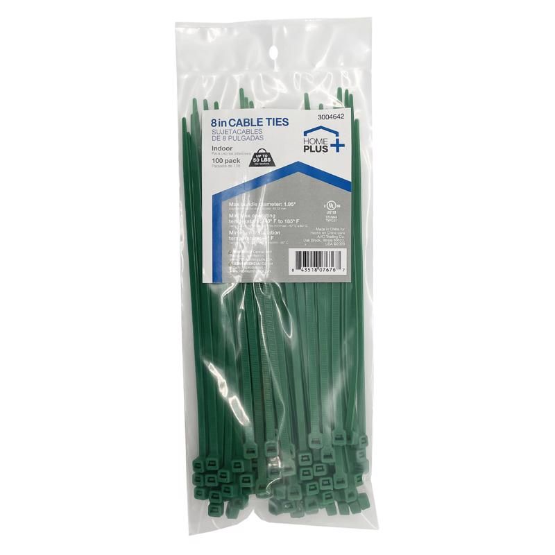 CABLE TIES 8" 50# GRN