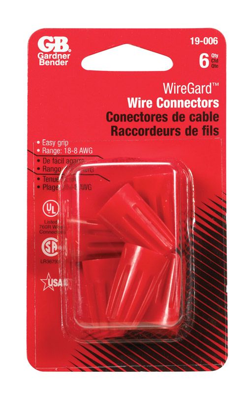 CONN WIRE 18-8 RED CD6