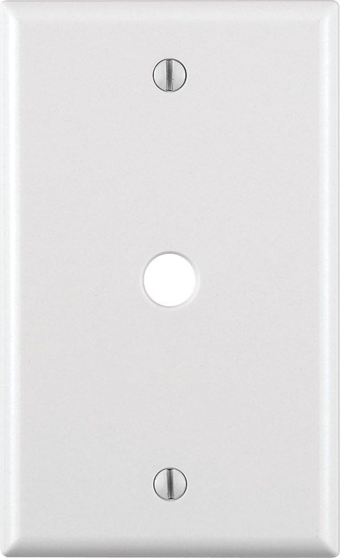 Leviton White 1 gang Thermoset Plastic Cable/Telco Wall Plate 1 pk