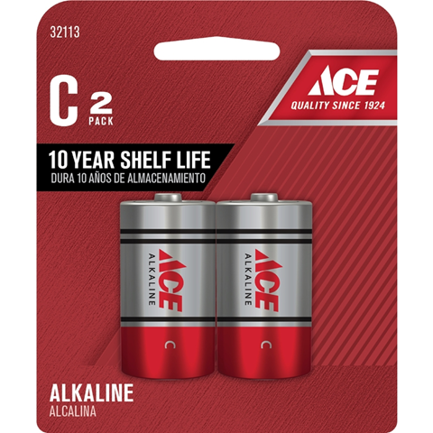 BATTERY ALKALINE C 2PK