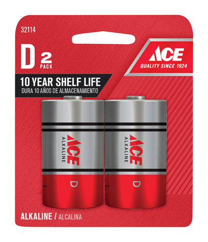 BATTERY ALKALINE D 2PK