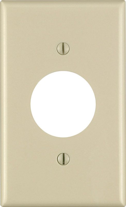 Leviton Ivory 1 gang Thermoset Plastic Outlet Wall Plate 1 pk