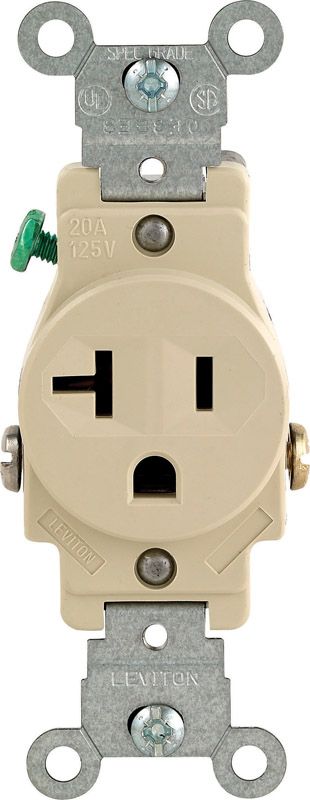 RECEPTACLE SNGL 20A IV