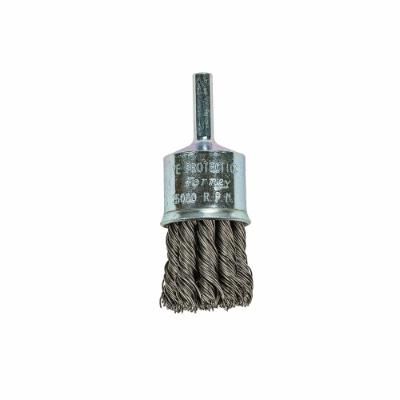 COMMAND PRO END BRUSH, KNOTTED, 1 IN X .020 IN X 1/4 IN SHANK
