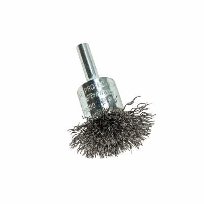 COMMAND PRO END BRUSH, CIRCULAR FLARE, 1-1/2 IN X .014 IN X 1/4 IN SHANK