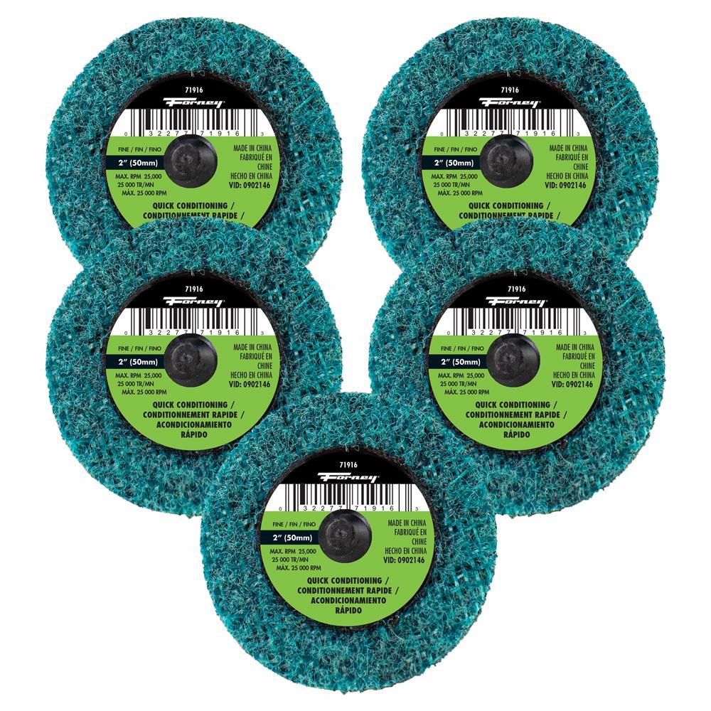 QUICK CHANGE SURFACE PREP PAD, FINE GRIT, 2 IN (5-PACK OF FORNEY 71916)