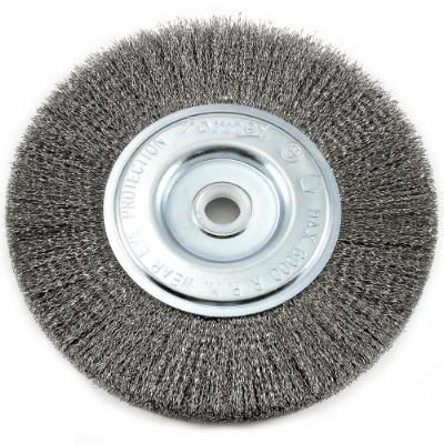 WIRE WHEEL, CRIMPED, 6 IN X .008 IN X 1/2 IN - 5/8 IN ARBOR