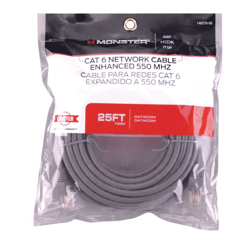 CABLE CAT 6 550 MHZ 25'