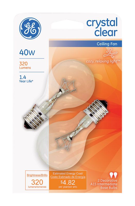 BULB 40W MULTI CLR 2PK