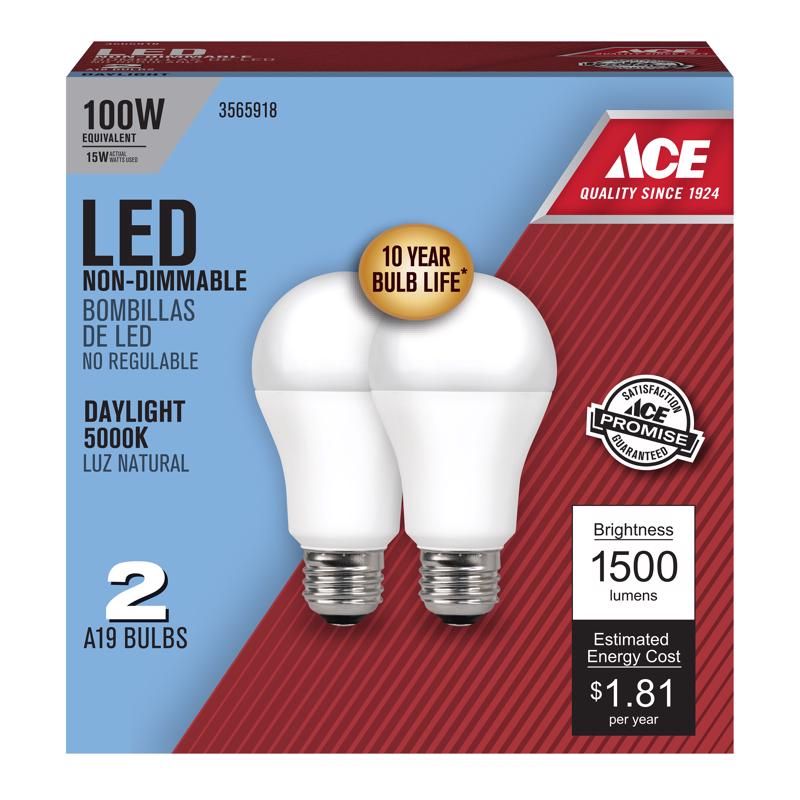 LED A19 E26 DL 100W 2PK