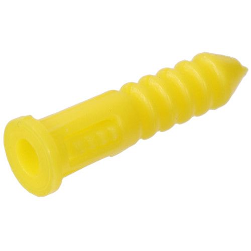 YELLOW RIBBED PLASTIC ANCHORS (#4-6-8 X 7/8") - 100 PC