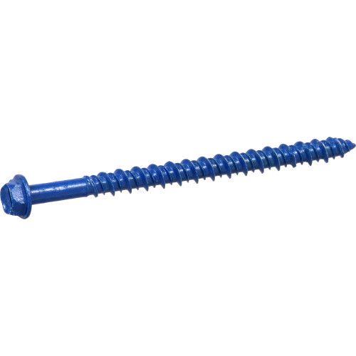 BLUE SLOTTED HEX WASHER-HEAD TAPPER CONCRETE SCREW ANCHORS (3/16" X 2-3/4") - 100 PC