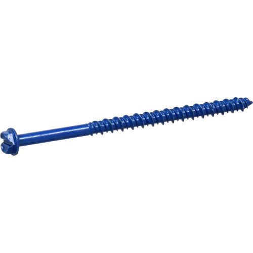 BLUE SLOTTED HEX WASHER-HEAD TAPPER CONCRETE SCREW ANCHORS (3/16" X 3-1/4") - 100 PC