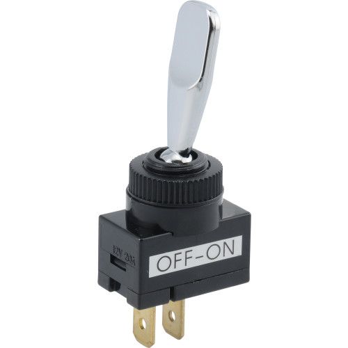 CHROME PADDLE SPST ON-OFF TOGGLE SWITCH (20 AMP) - 1 PC