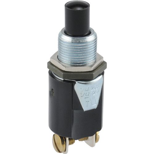 NORMALLY ON SCREW TERMINAL MOMENTARY SWITCH (3/4 AMP-125 VOLT X 1/4 AMP-250 VOLT)
