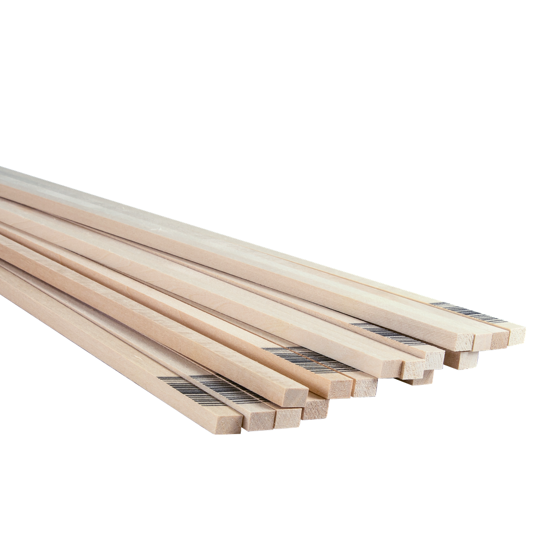 Midwest 4068 Basswood Strips Each 1/4" Thick x 24" Long 3/8"