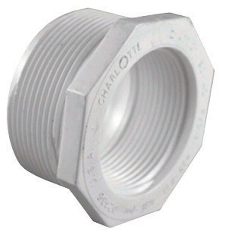 Charlotte Pipe Schedule 40 1 in. MPT X 1/2 in. D FPT PVC Reducing Bushing 1 pk