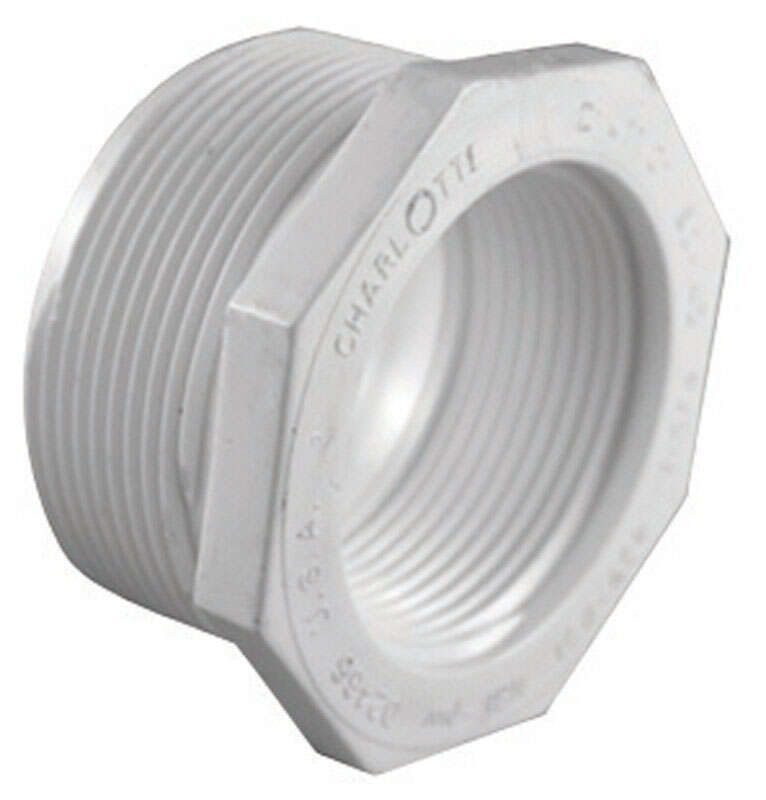 Charlotte Pipe Schedule 40 2 in. MPT X 1-1/4 in. D FPT PVC Reducing Bushing 1 pk