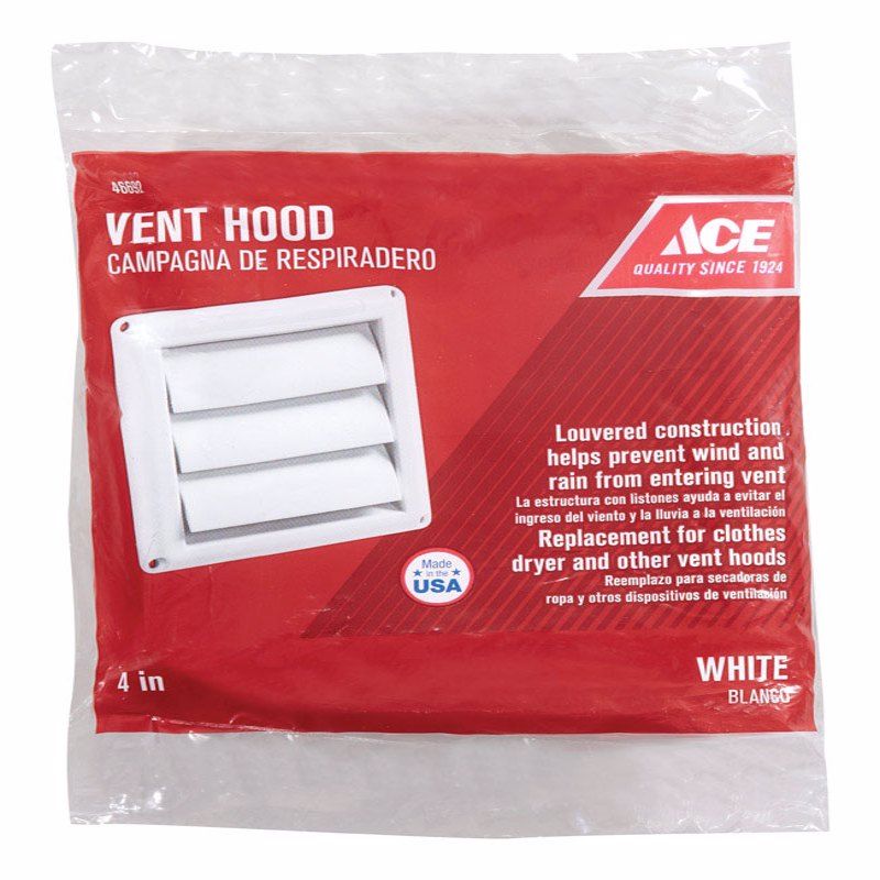 DRYER VENT HOOD WHT